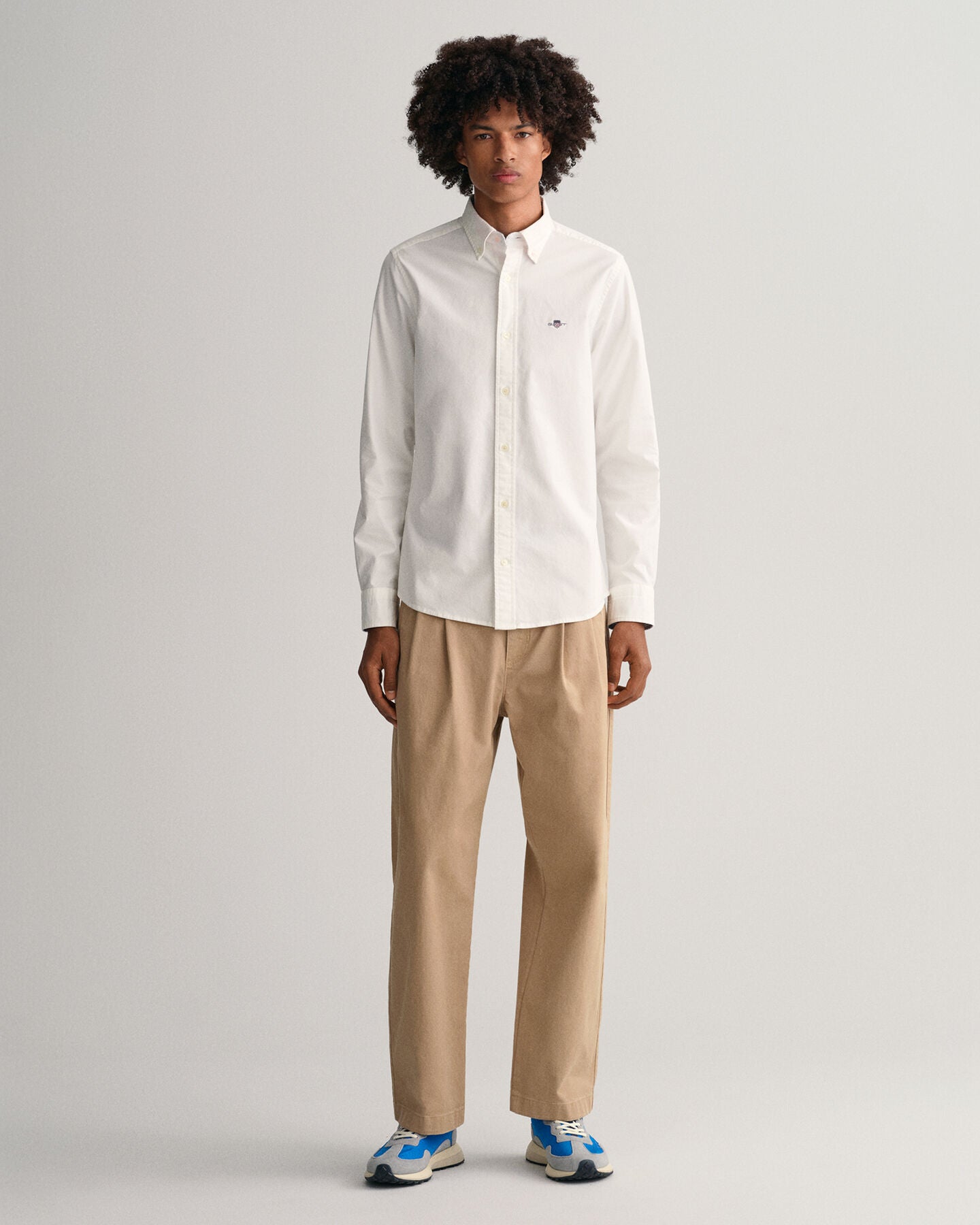 Camisa Oxford com elastano corte slim