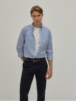 Camisa de riscas regular fit