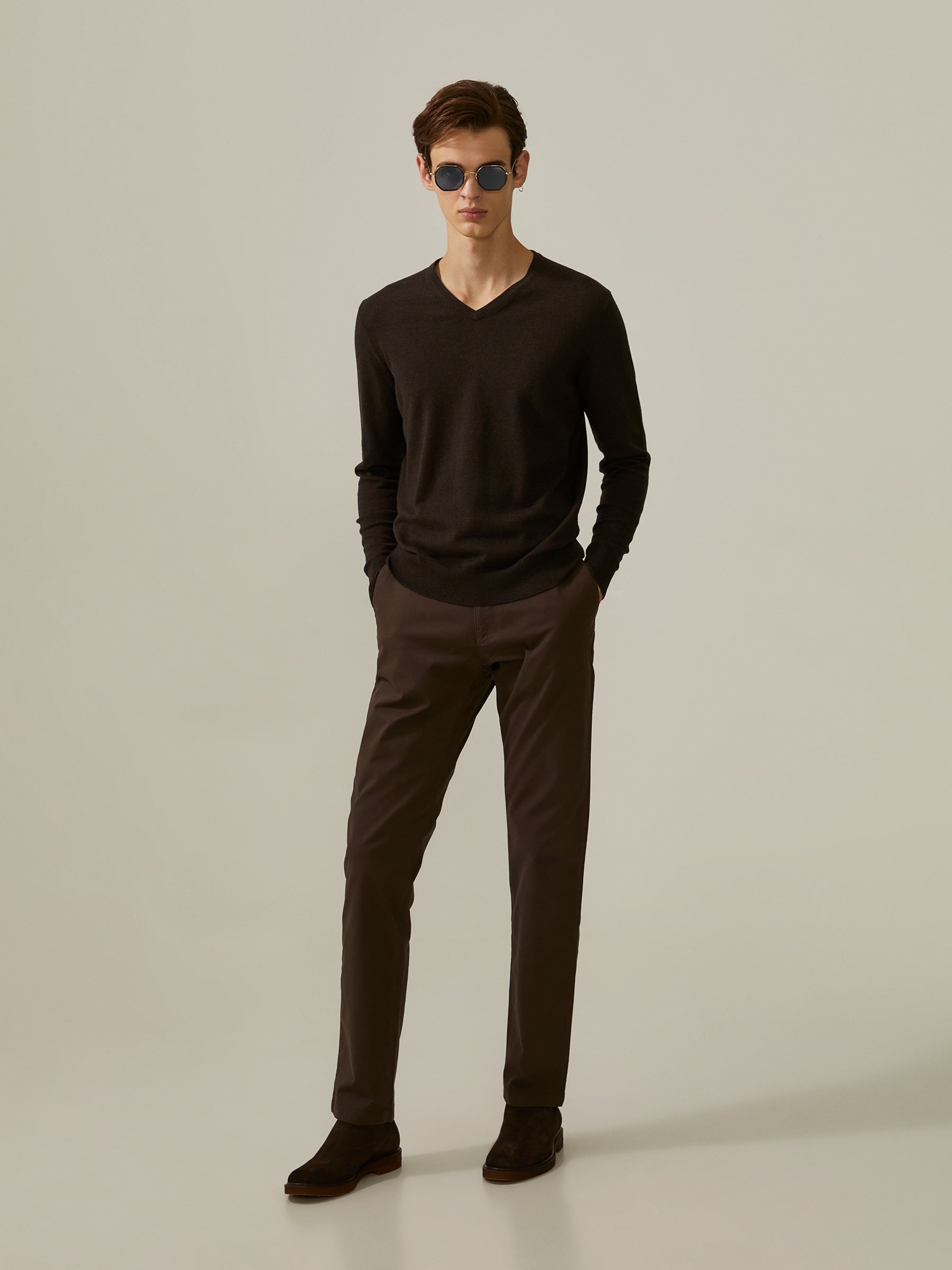 Pullover de algodão e caxemira