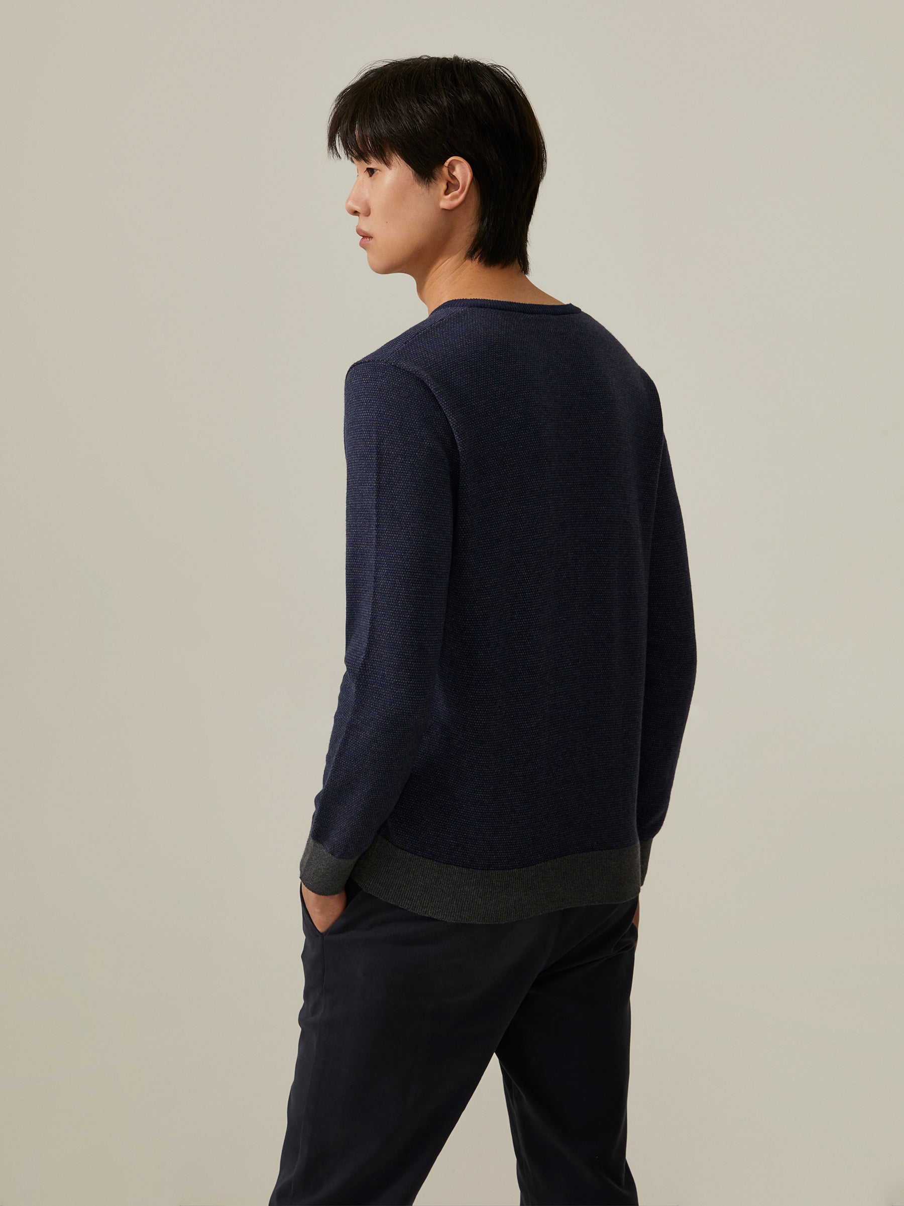 Pullover manga comprida com padrão