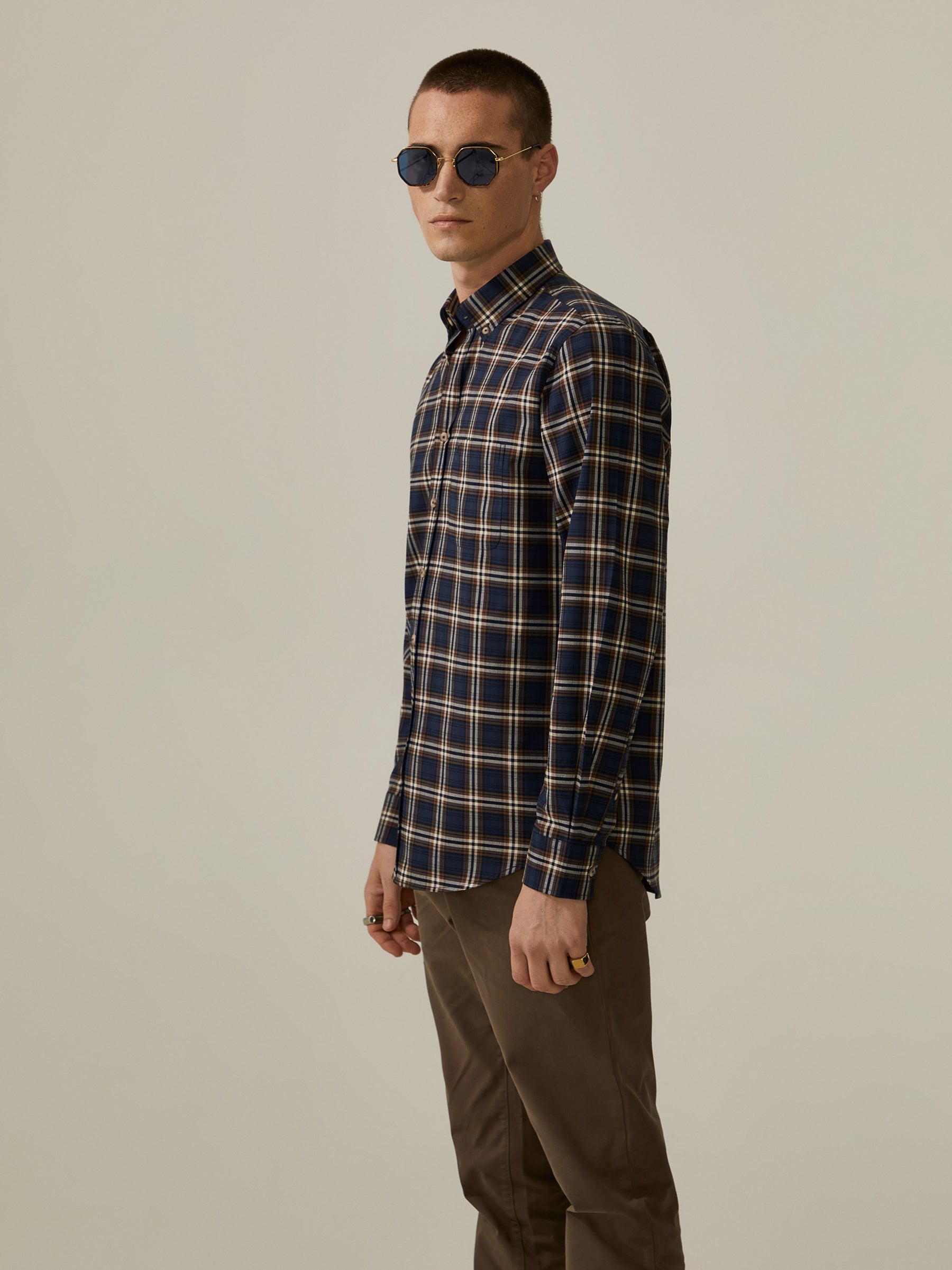 Camisa regular fit xadrez