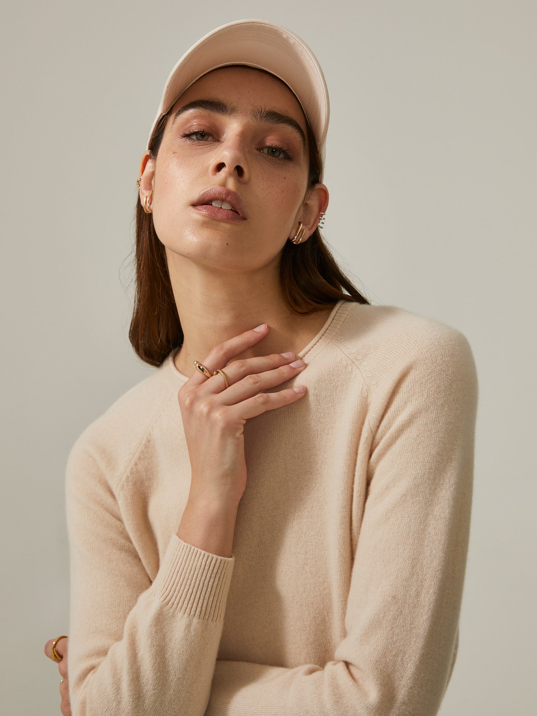 Camisola de lã com decote redondo