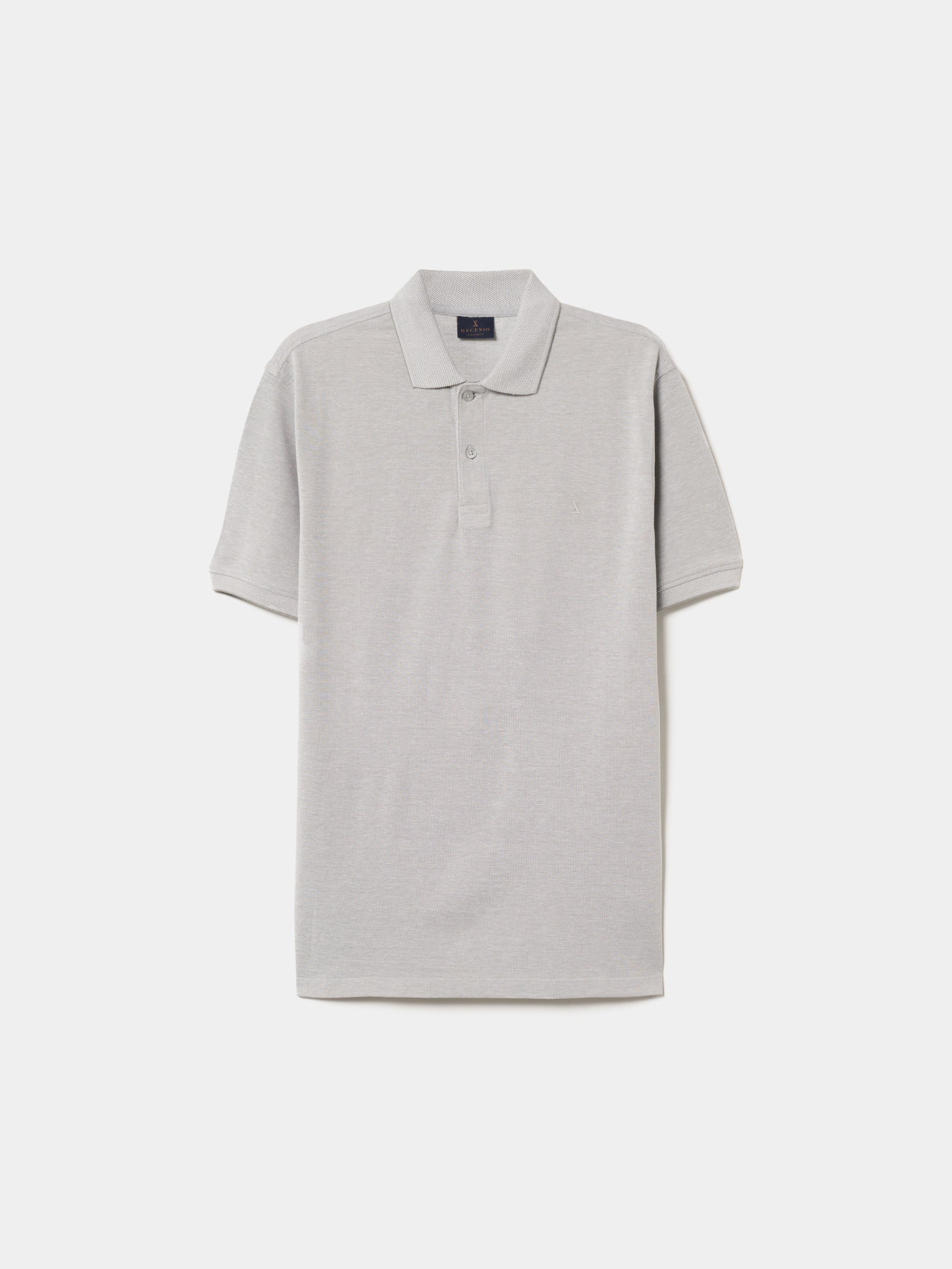 Polo piqué bicolor em algodão