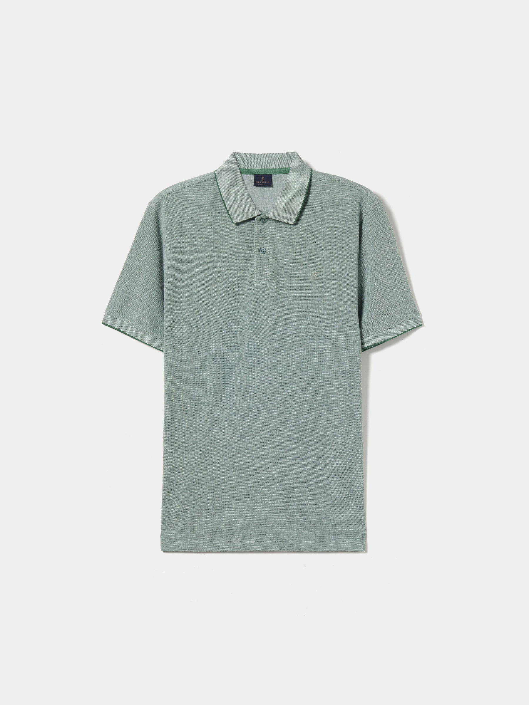 Polo piqué bicolor em algodão
