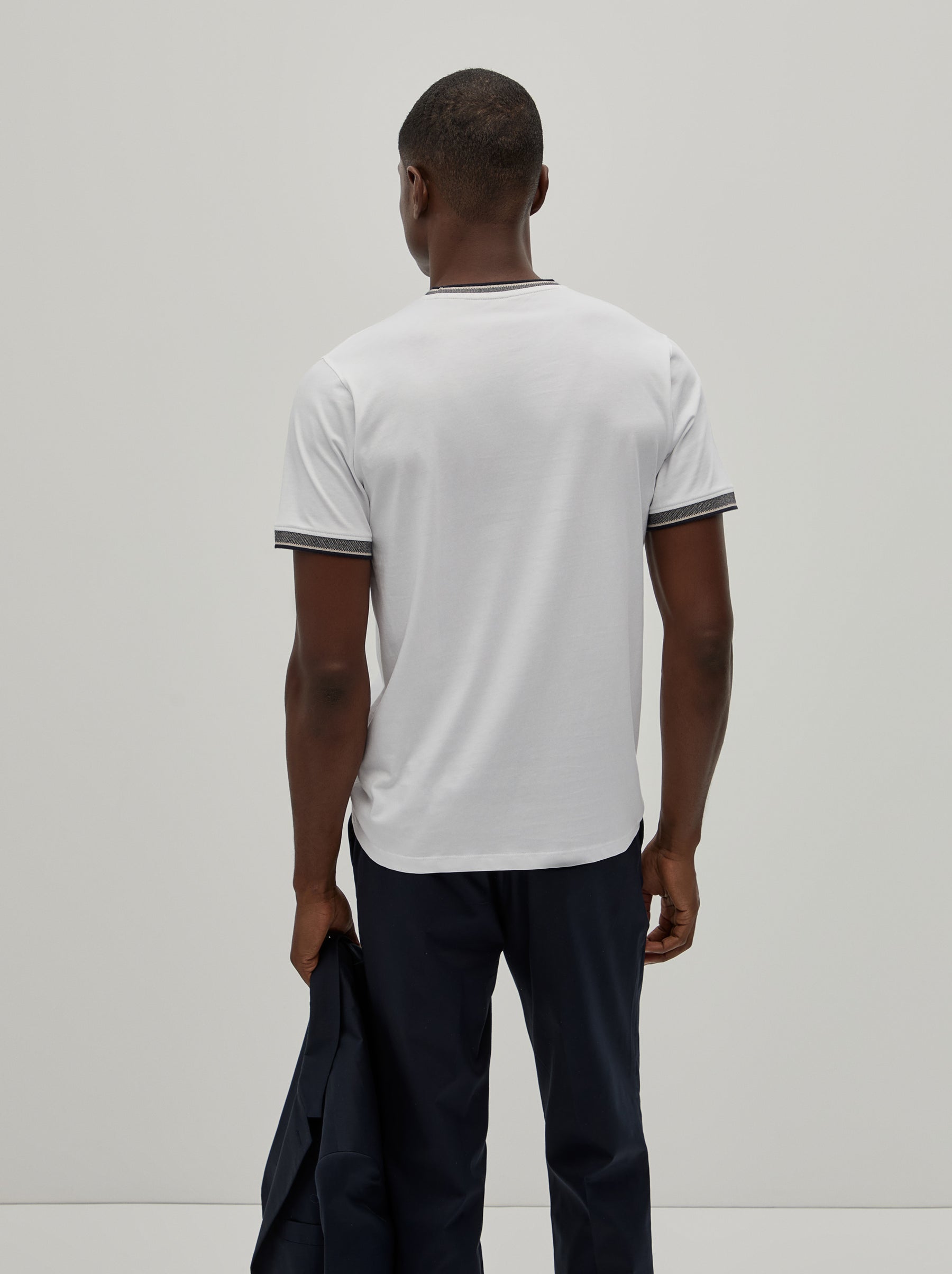 T-shirt de algodão com contraste