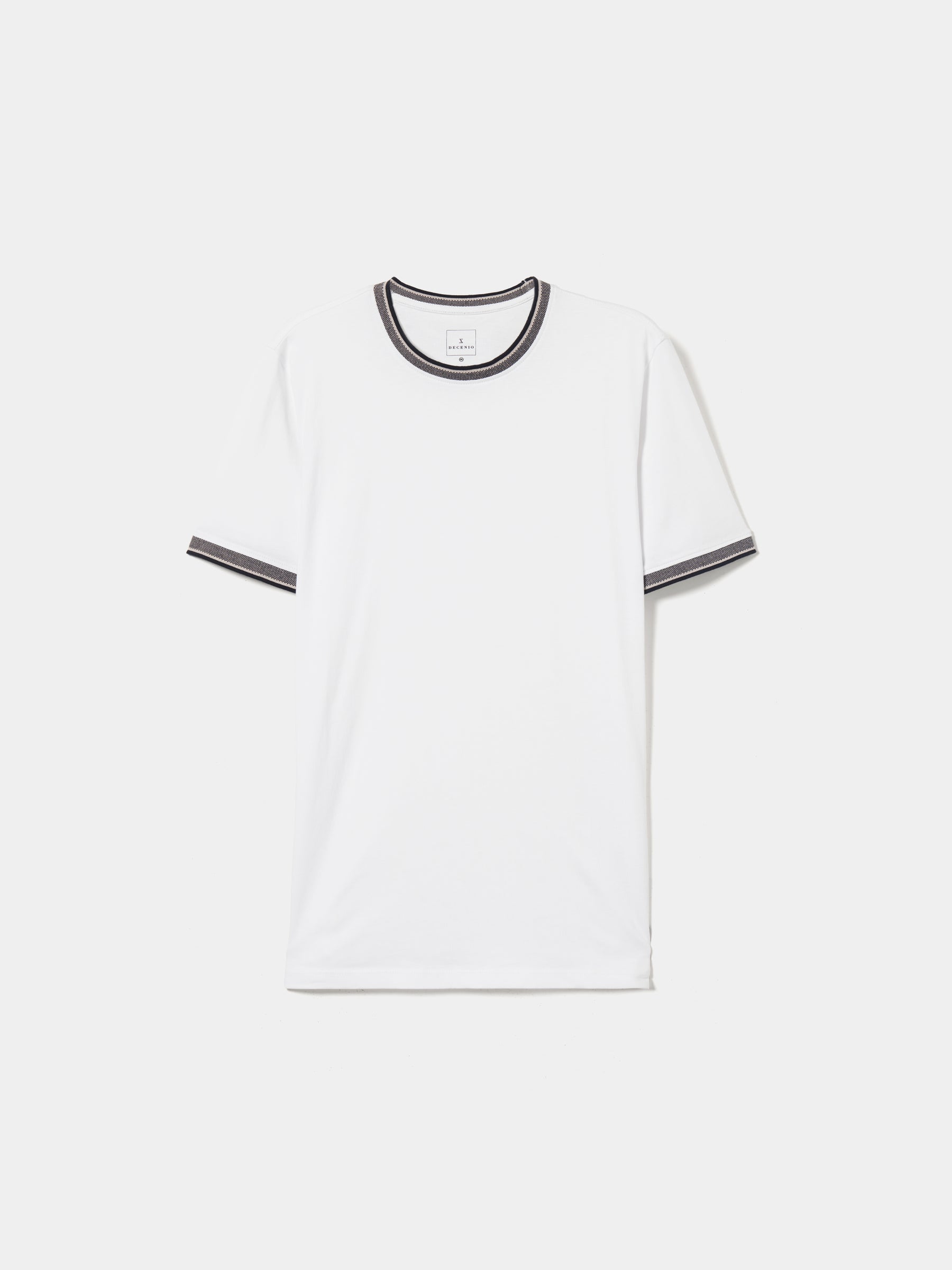 T-shirt de algodão com contraste