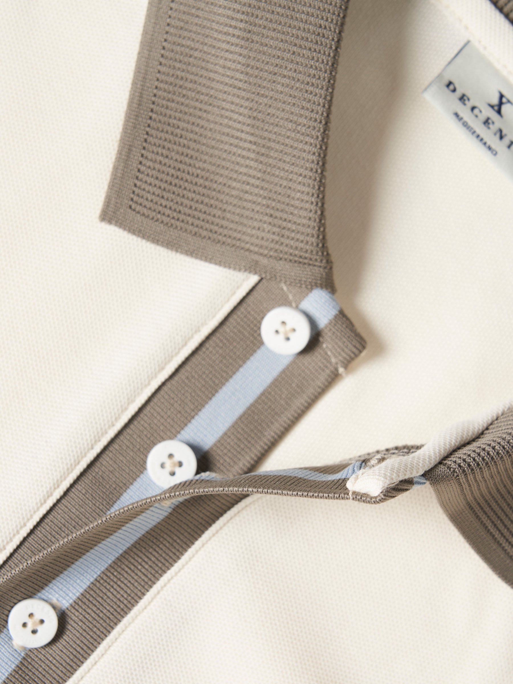 Polo piqué bicolor slim fit