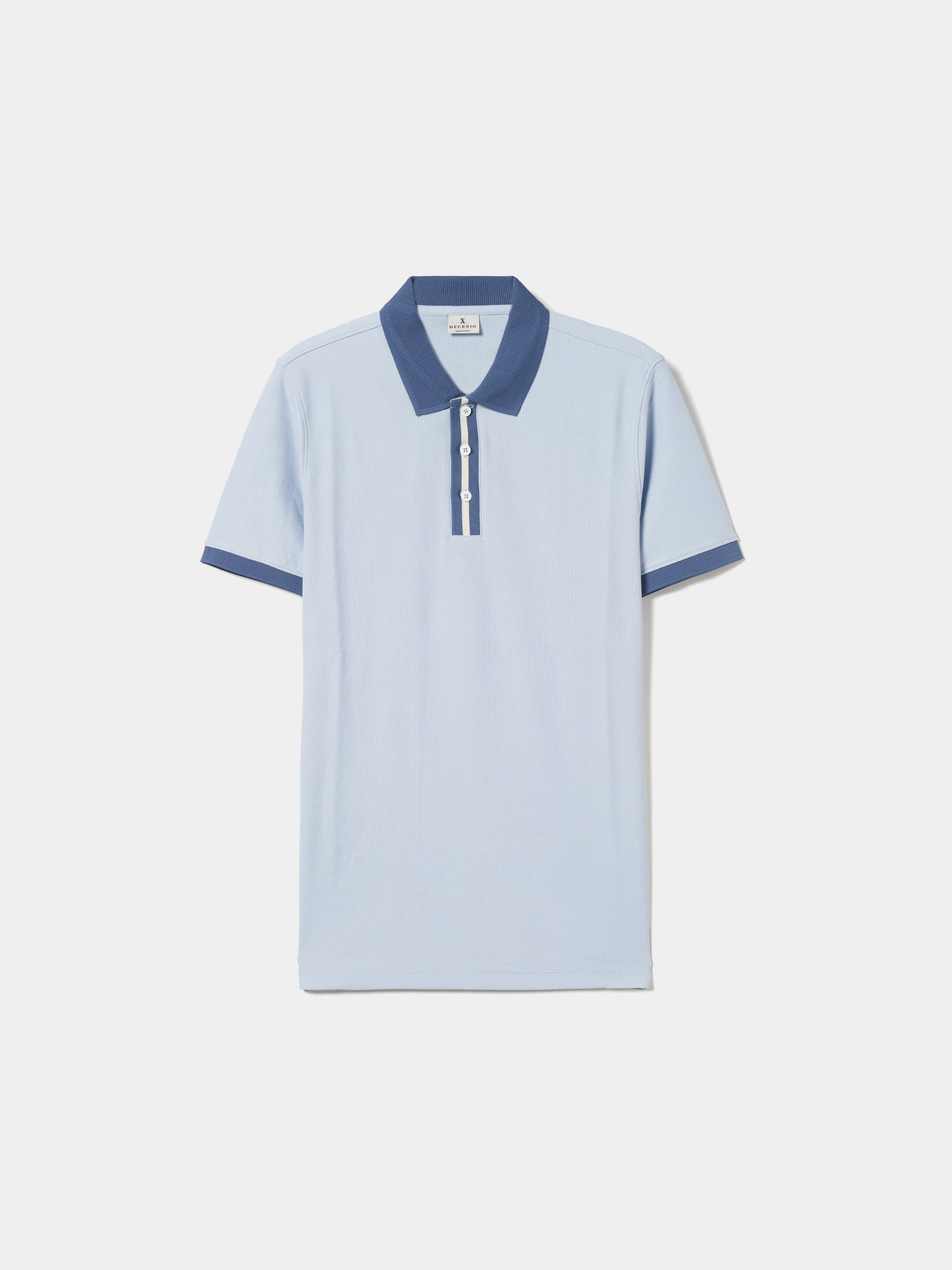 Polo piqué bicolor slim fit