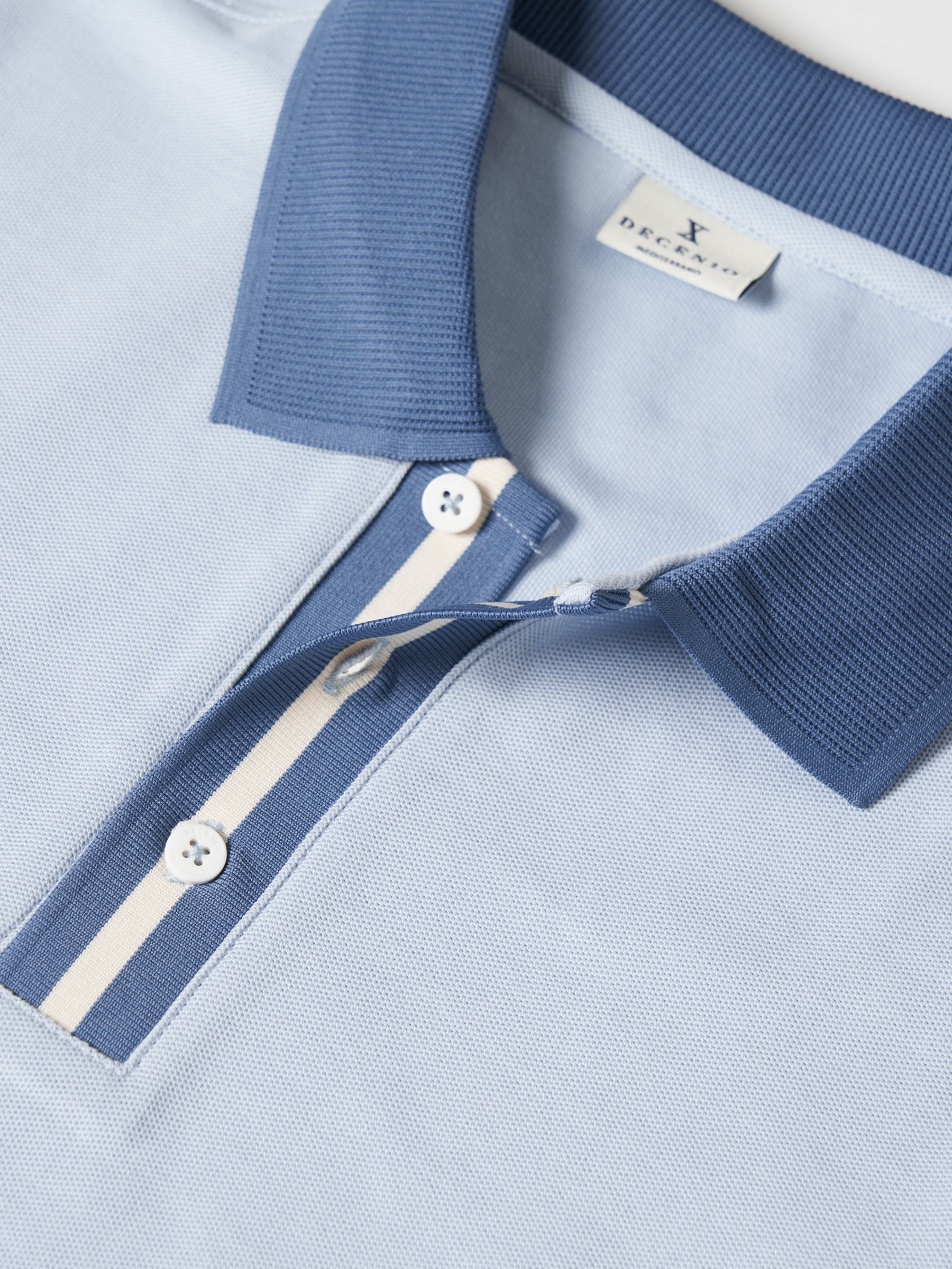 Polo piqué bicolor slim fit