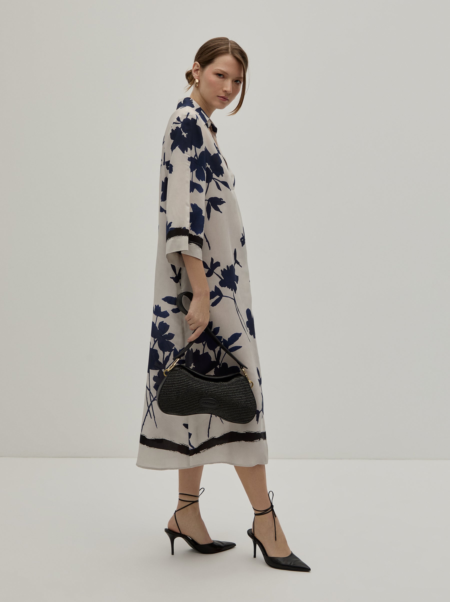 Vestido midi estampado floral