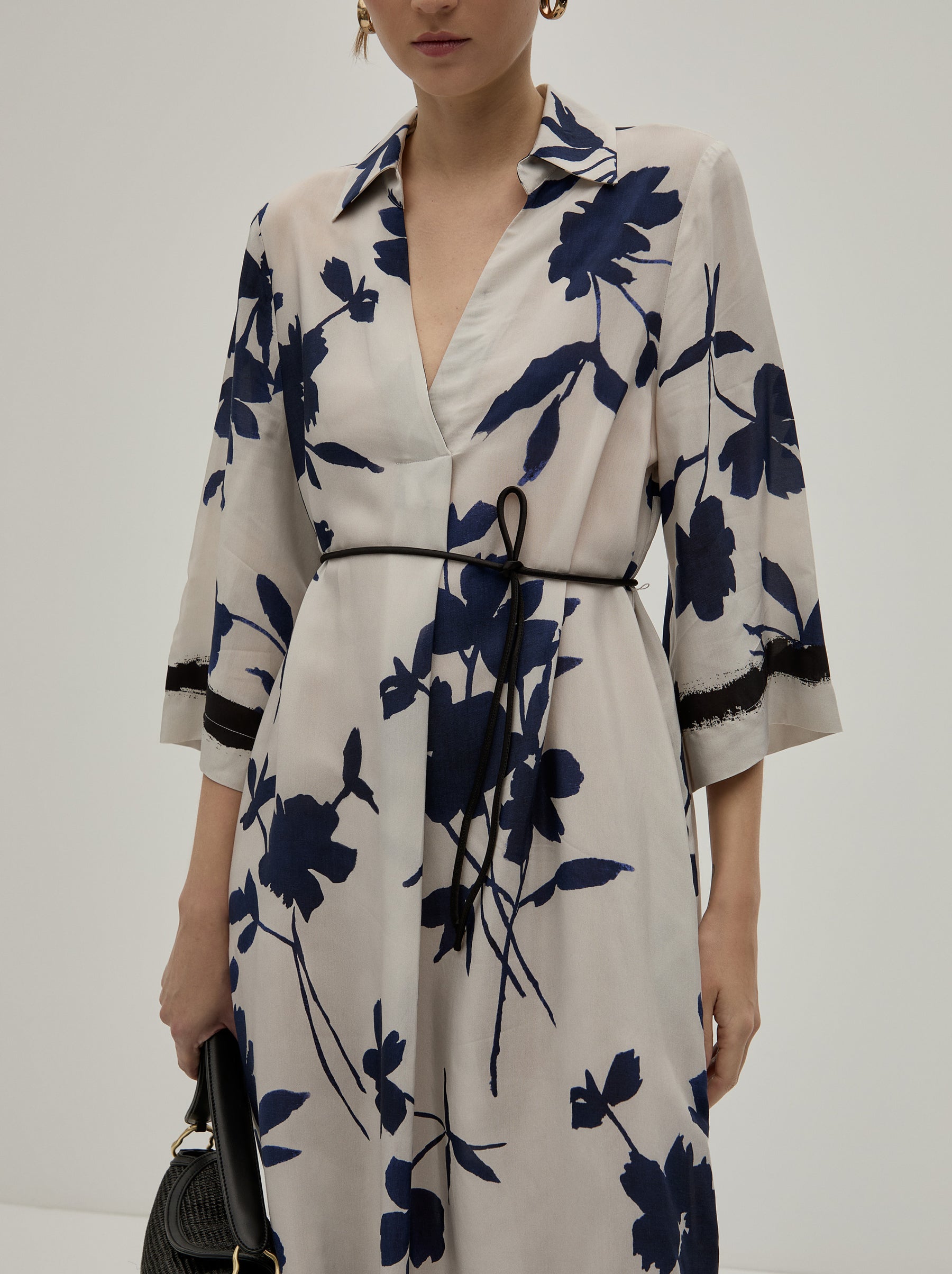 Vestido midi estampado floral
