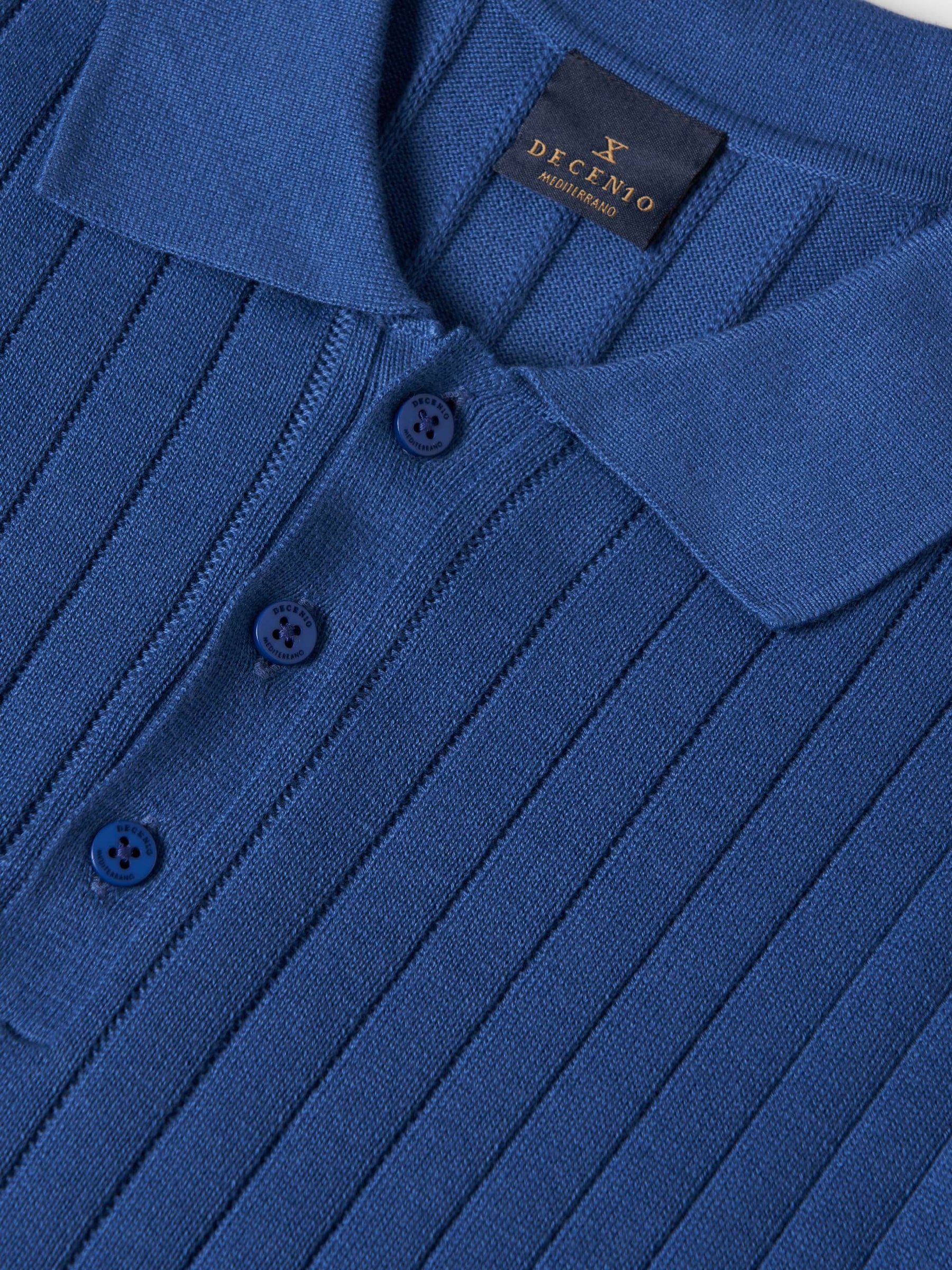 Polo malha canelada em algodão