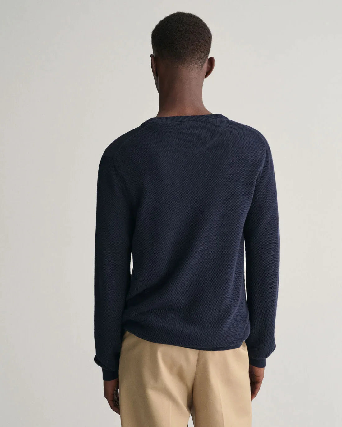 Camisola com decote redondo em algodão piqué