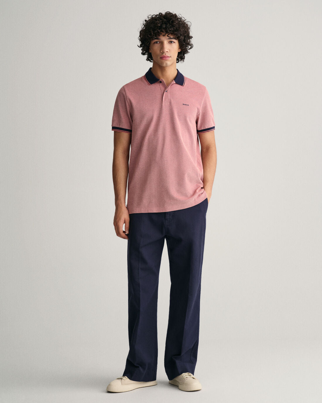 Polo em piqué Oxford em 4 cores