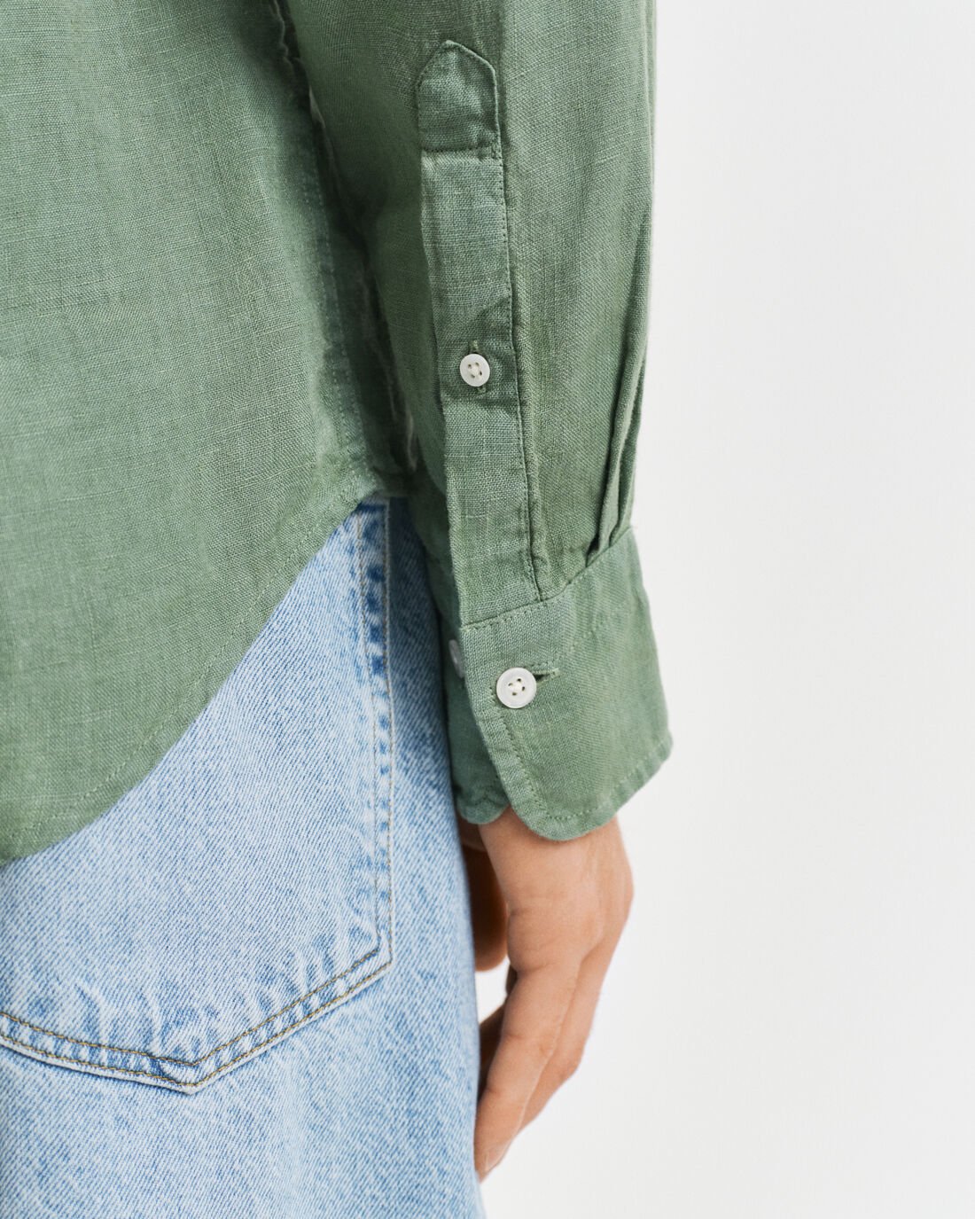 Camisa de linho tingida regular fit