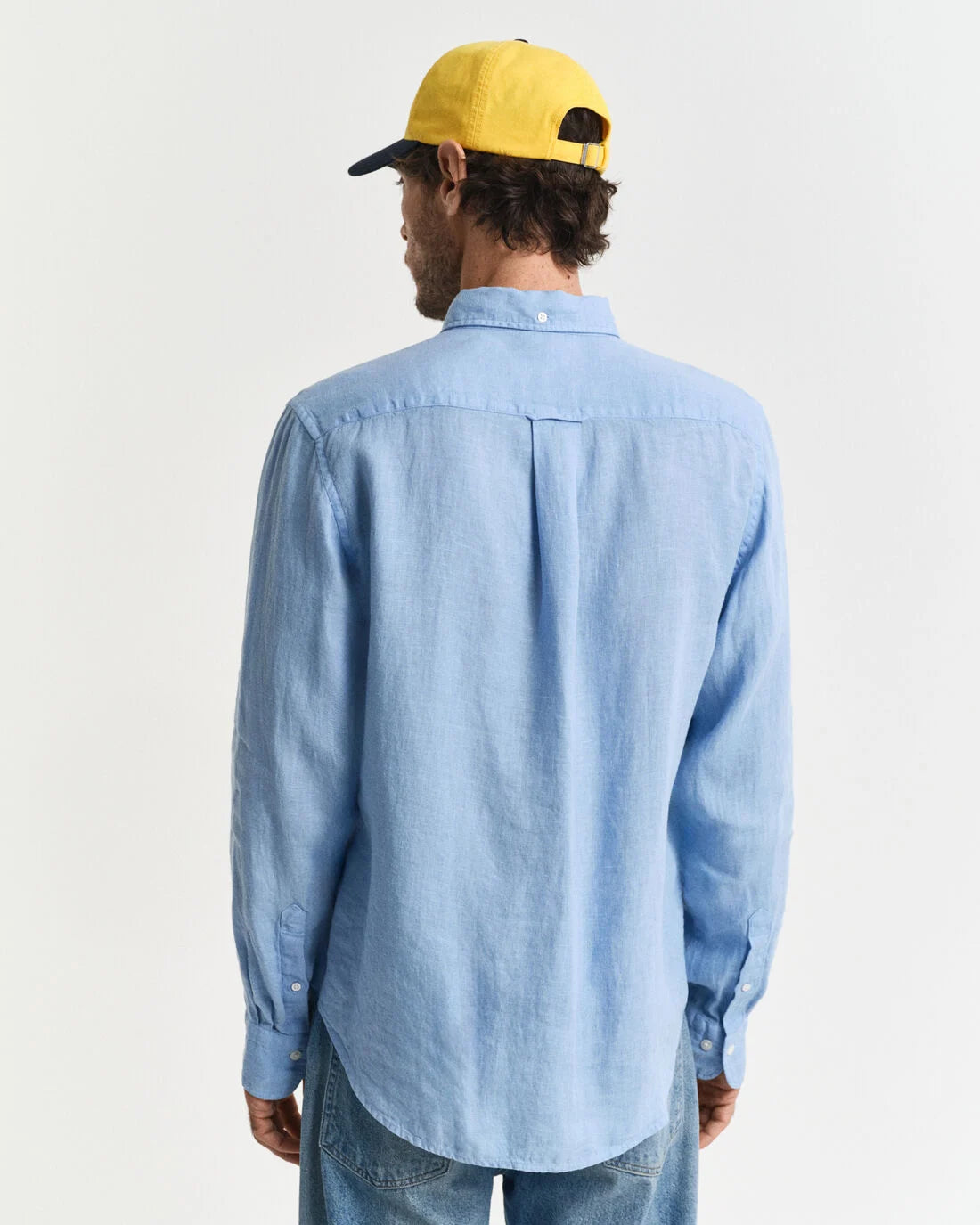 Camisa de linho tingida regular fit
