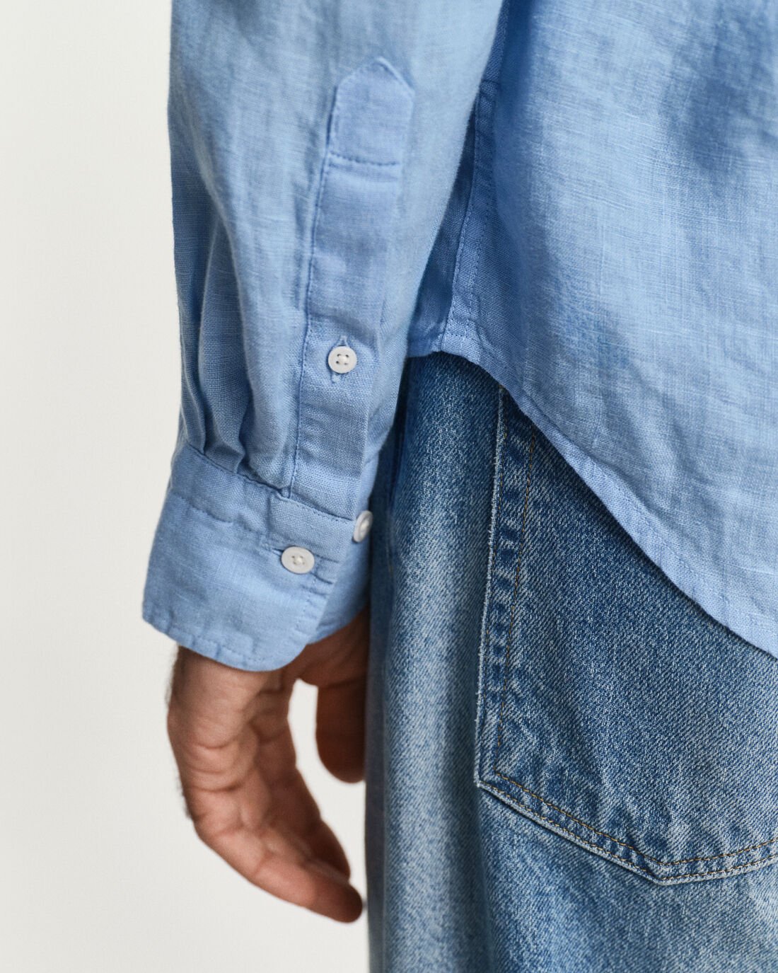 Camisa de linho tingida regular fit