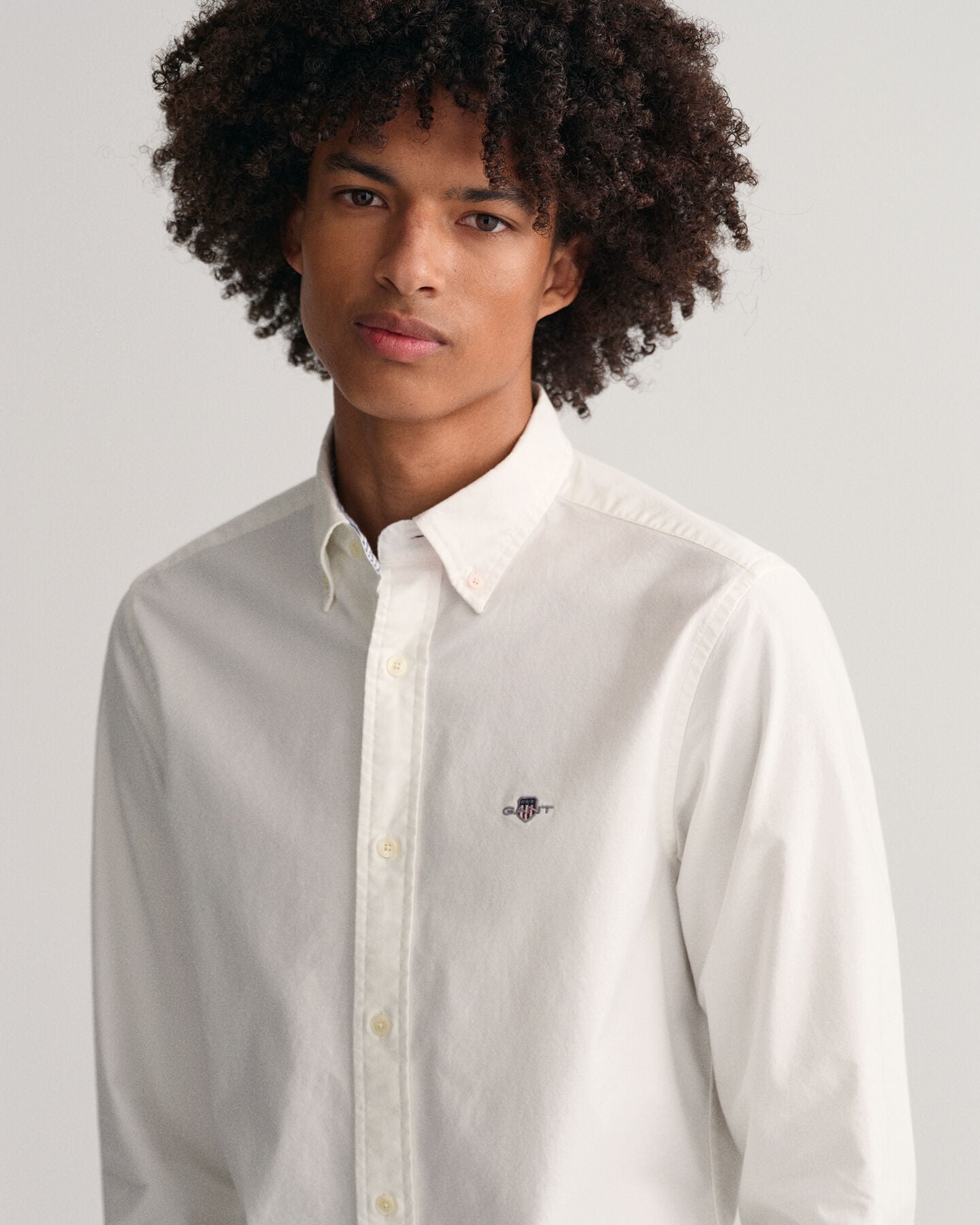 Camisa Oxford com elastano corte slim