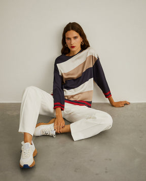 Blusa fluida de riscas
