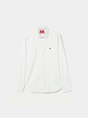 Camisa slim fit em tecido oxford