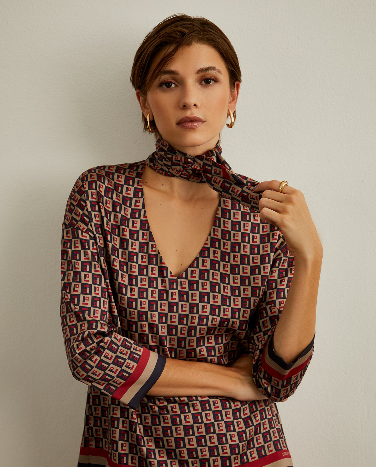 Blusa com monograma all over