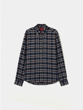 Camisa Regular Fit em tecido com padrão de xadrez