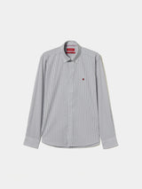 Camisa Slim Fit em tecido com padrão de riscas