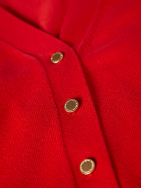 Cardigan clássico com botões em contraste