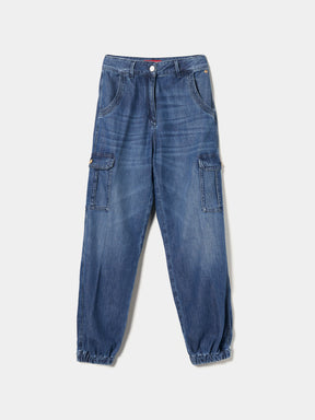 Calças cargo denim