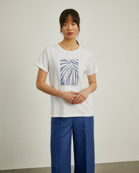 T-shirt de algodão com estampado