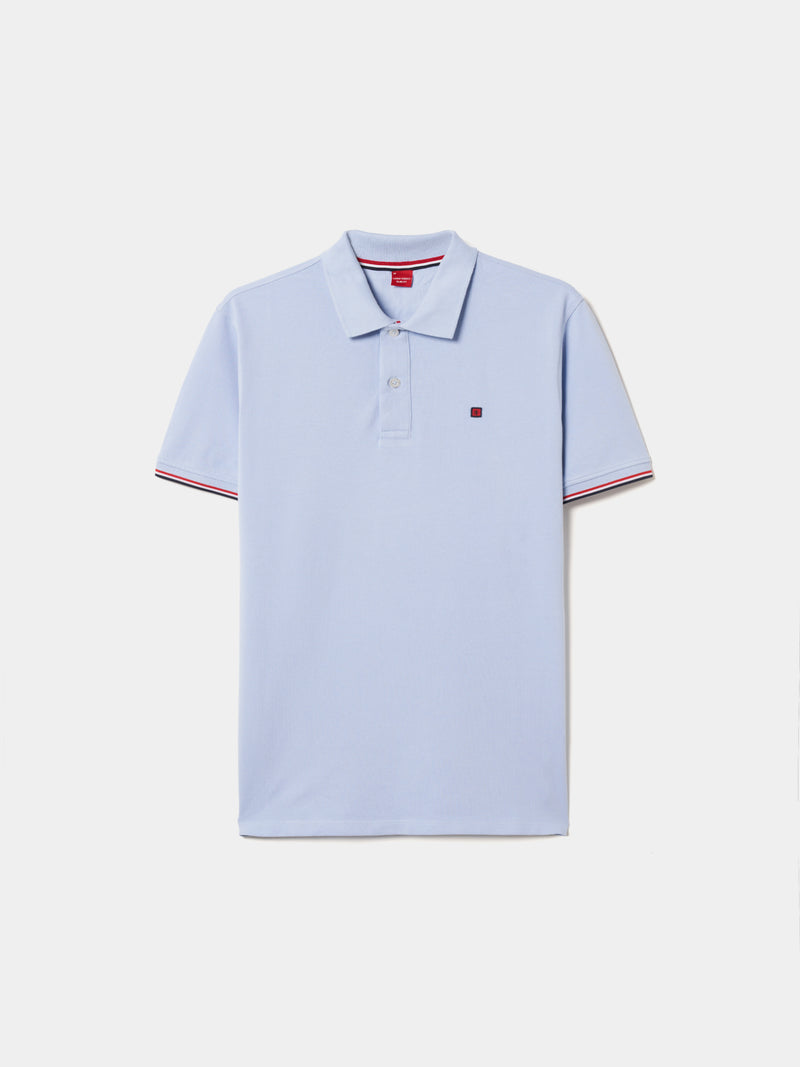 Polo piqué slim fit em algodão