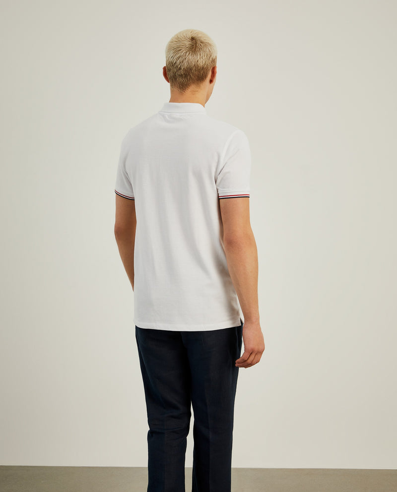 Polo piqué slim fit em algodão