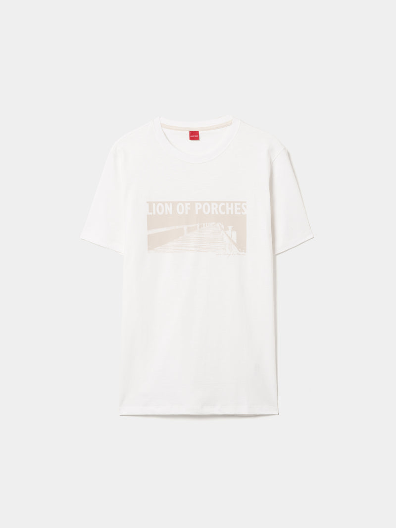 T-shirt de algodão com estampado