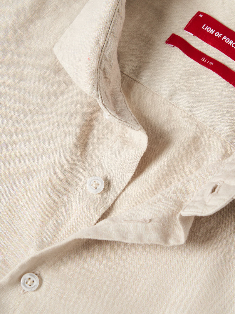 Camisa de linho slim fi