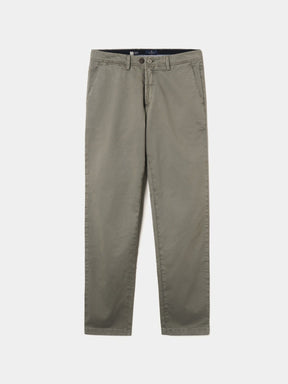 Calças chino regular fit em sarja