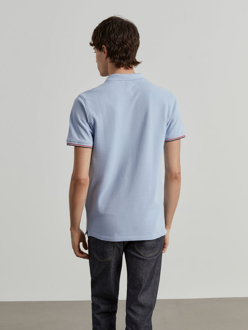 Polo piqué slim fit em algodão