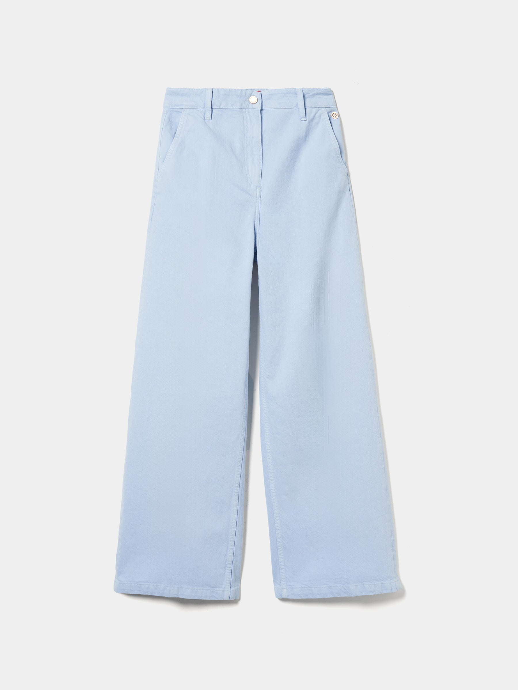 Calças denim wide leg