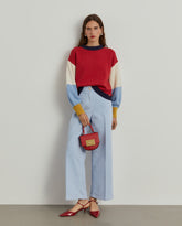 Calças denim wide leg