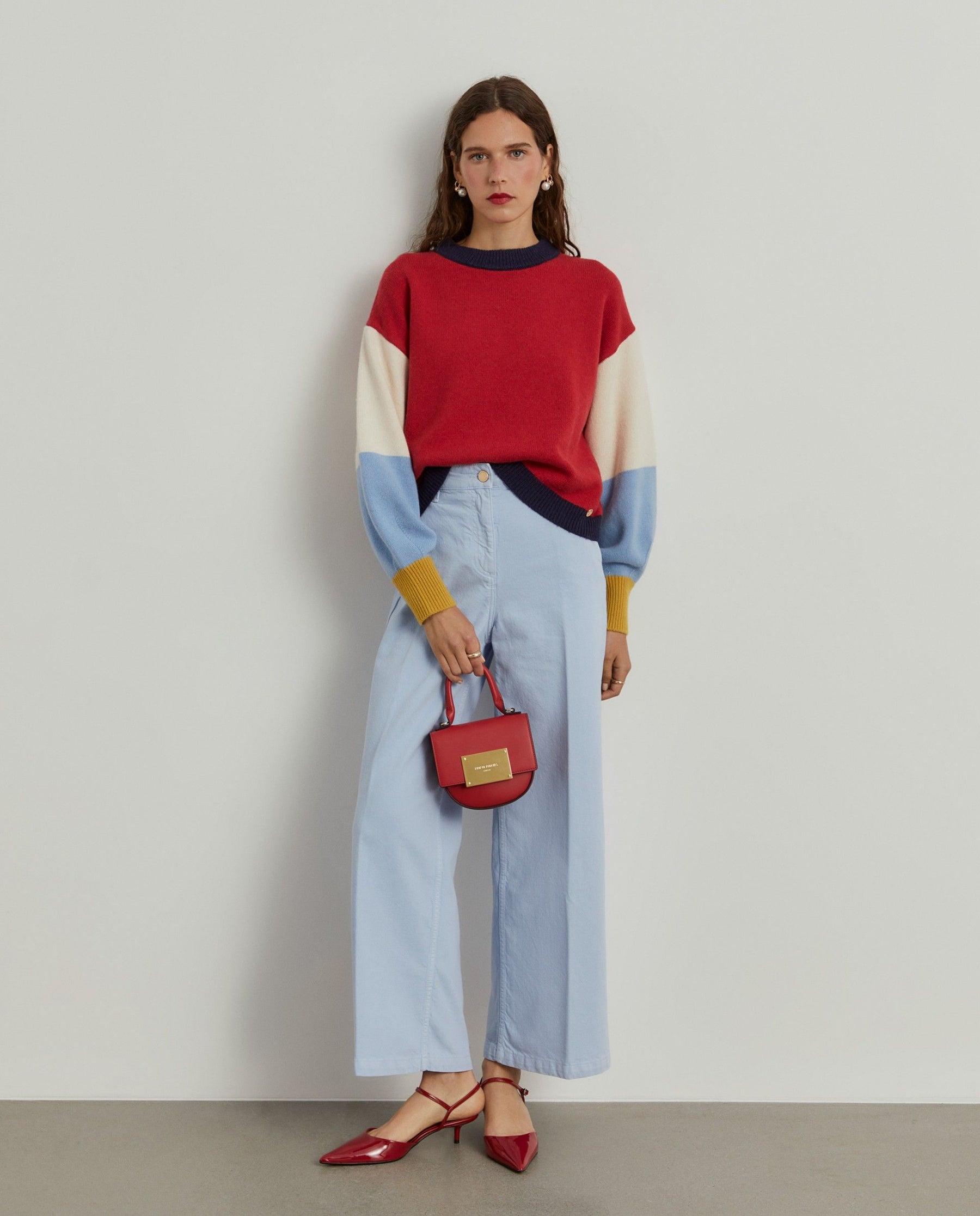 Calças denim wide leg