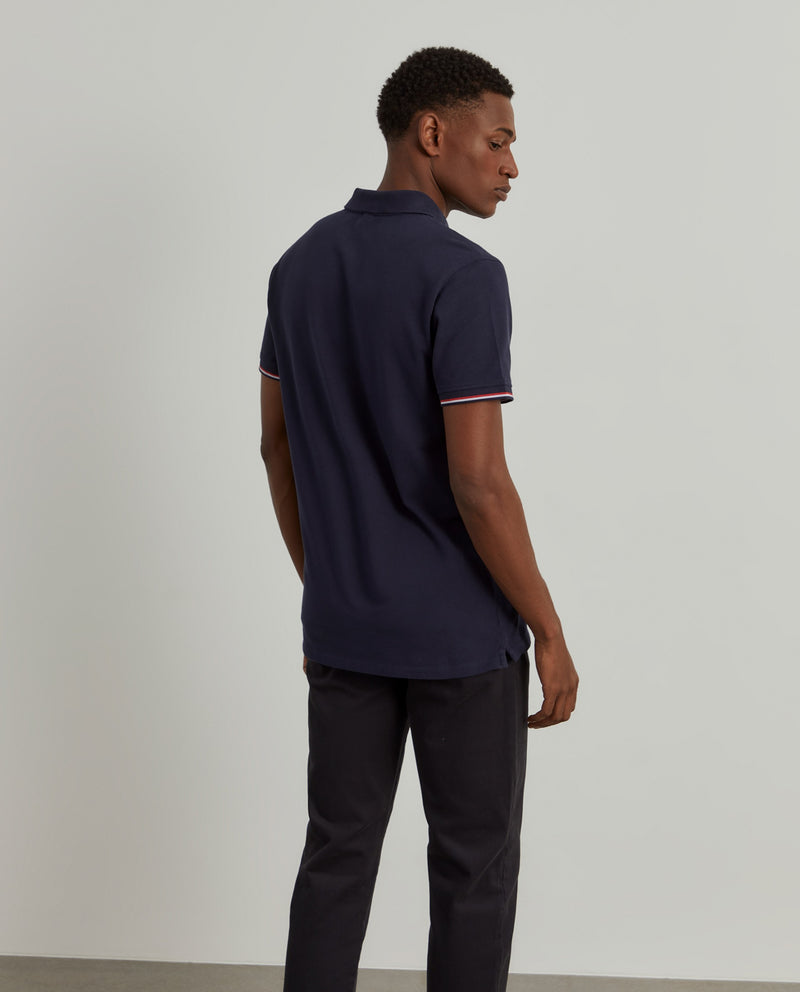 Polo piqué slim fit em algodão