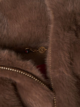 Casaco de pelo com mangas raglan