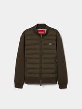 Casaco em tecido técnico com frente acolchoada