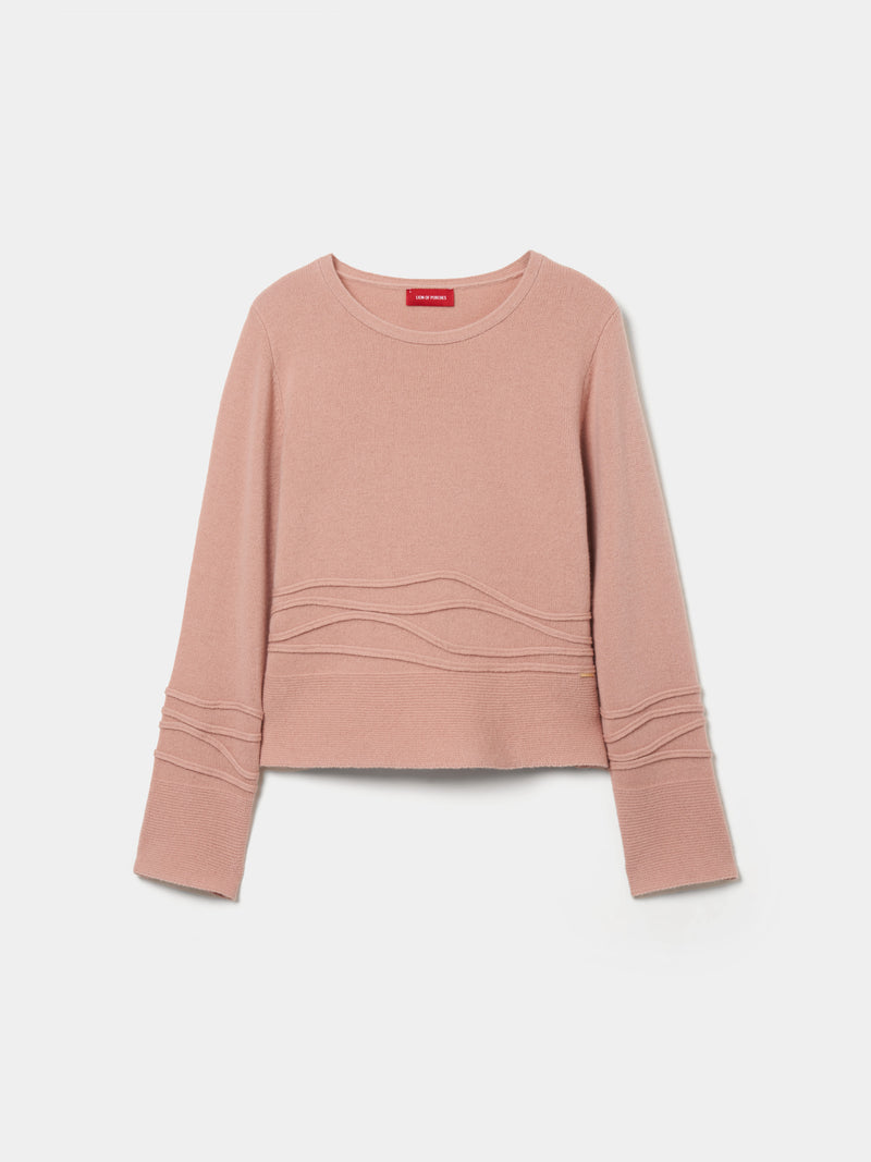 Camisola de lã com apliques