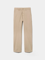 Calças chino regular fit vincadas