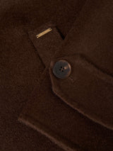 Casaco curto mistura de lã