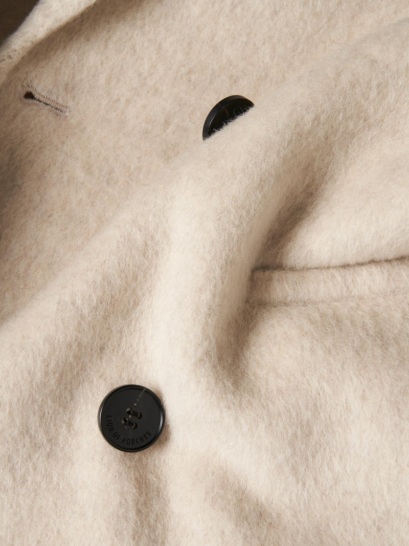 Sobretudo de trespasse em lã