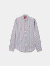 Camisa regular fit às riscas