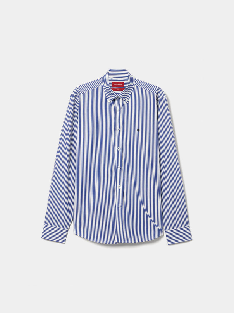 Camisa regular fit às riscas