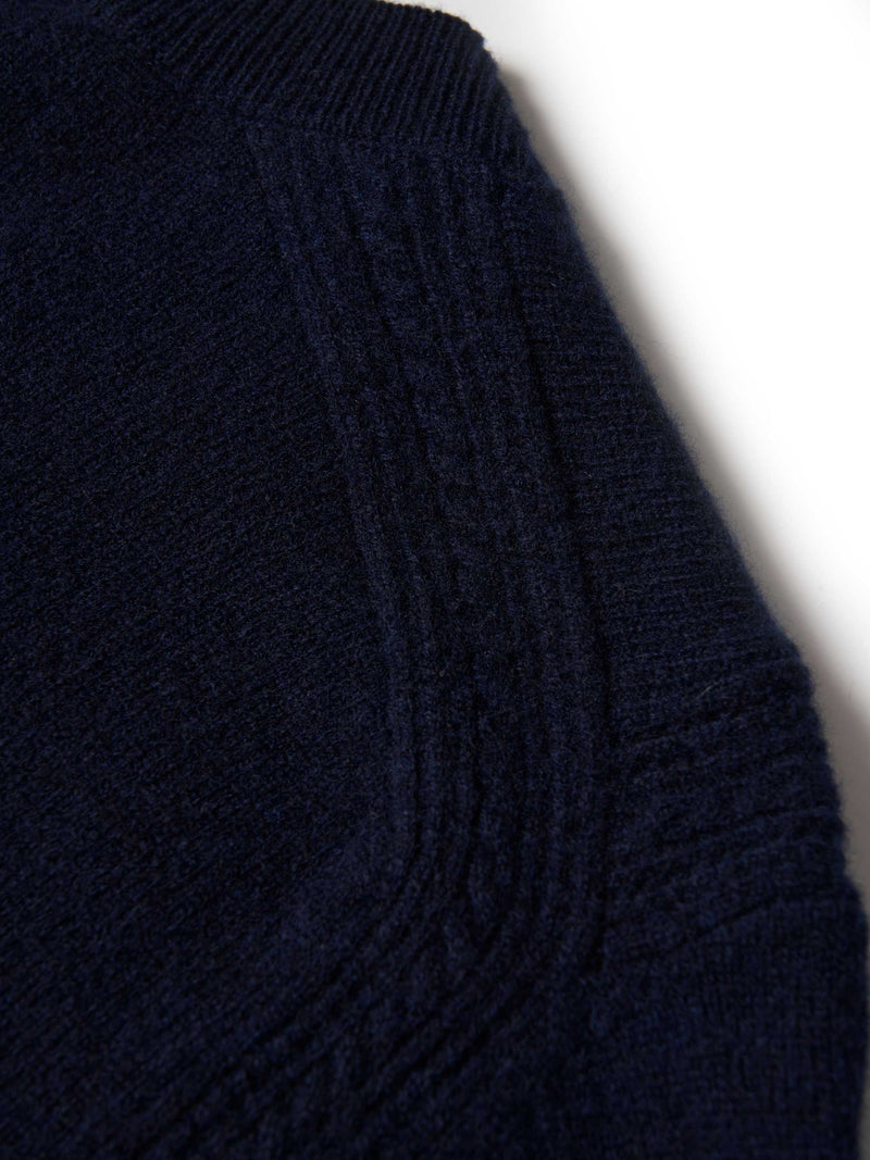 Camisola de lã decote em V