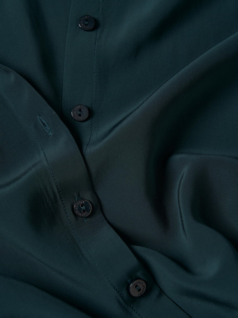 Camisa de cor sólida em rayon